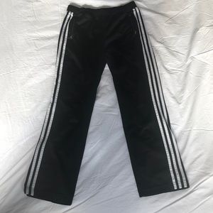 Black And White Striped Adidas Pants